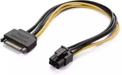 SATA Cable 15PIN to 6PIN for PCI Express Card(8-Inches),Compatible with GPU Card, Multicolor) SATA Cable 15PIN to 6PIN for PCI Express Card(8-Inches),Compatible with GPU Card, Multicolor)