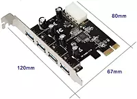 PCIe 4-Port USB 3.0 Card with 5V Power Connector Up to 5 Gbps Speed, 16GB GDDR4 Graphics Card PCIe 4-Port USB 3.0 Card with 5V Power Connector Up to 5 Gbps Speed, 16GB GDDR4 Graphics Card