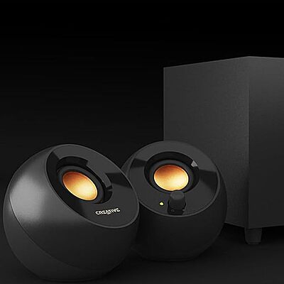 Creative Pebble Plus 2.1 USB-Powered Desktop Speakers with Powerful Down-Firing Subwoofer and Far-Field Drivers, 8W RMS with 16W Peak Power