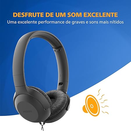 Philips Audio Upbeat Tauh201 Wired On Ear Headphones with Mic (Black) Philips Audio Upbeat Tauh201 Wired On Ear Headphones with Mic (Black)
