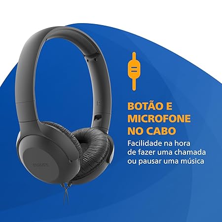 Philips Audio Upbeat Tauh201 Wired On Ear Headphones with Mic (Black) Philips Audio Upbeat Tauh201 Wired On Ear Headphones with Mic (Black)