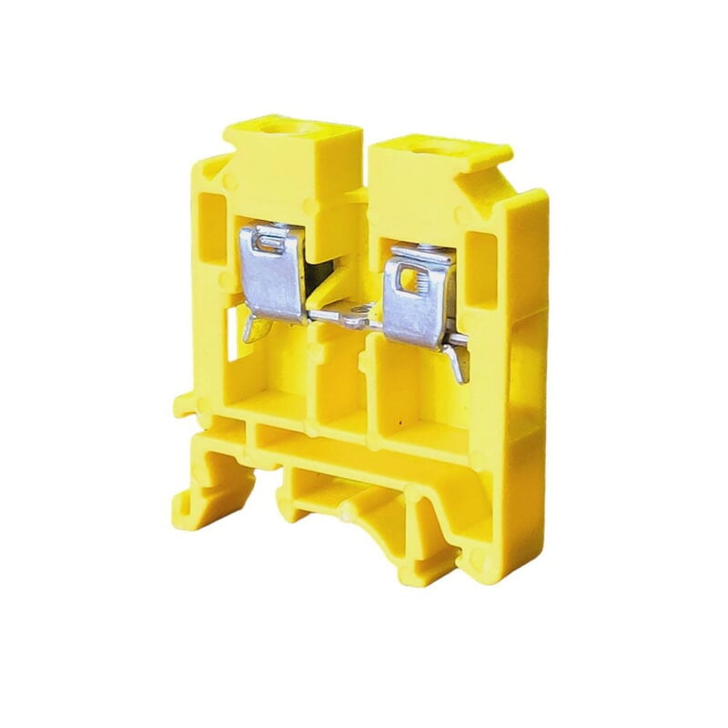 TERMINAL BLOCK POLYMIDE for 6sqmm  - FTS6P YELLOW WITH END PLATE