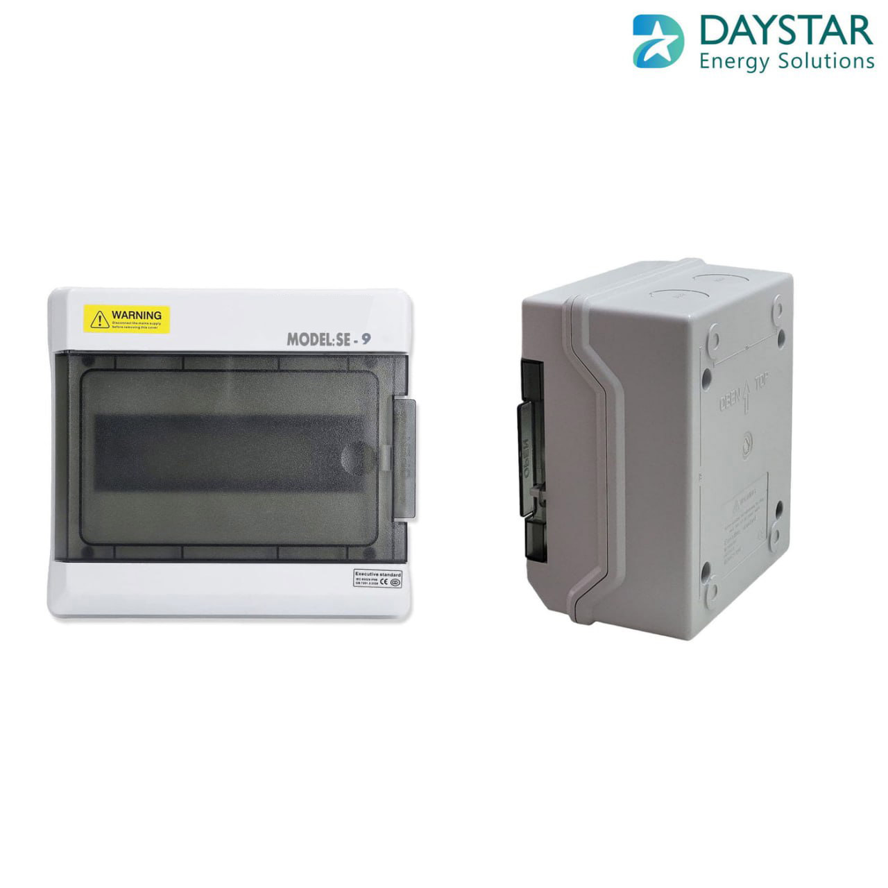 Weatherproof 9-Way MCB Box with Clear PVC Enclosure and Open-Type Cover for Outdoor Power Distribution (9-Pole)