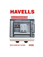 Havells WaterShield IP66 DCDB (1 in 1 out) with Inbuilt 2 nos 25A Fuse for +ve & -ve , DC SPD 600Vdc T2