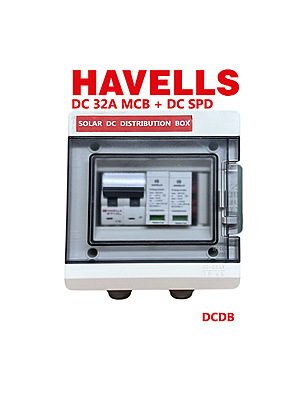 Havells WaterShield IP66 DCDB  with 32A DC MCB & DC SPD 600Vdc T2