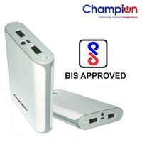 Champion Power Bank 10400mAh Capacity (BIS Certified) Model PL-10000 Champion Power Bank 10400mAh Capacity (BIS Certified) Model PL-10000