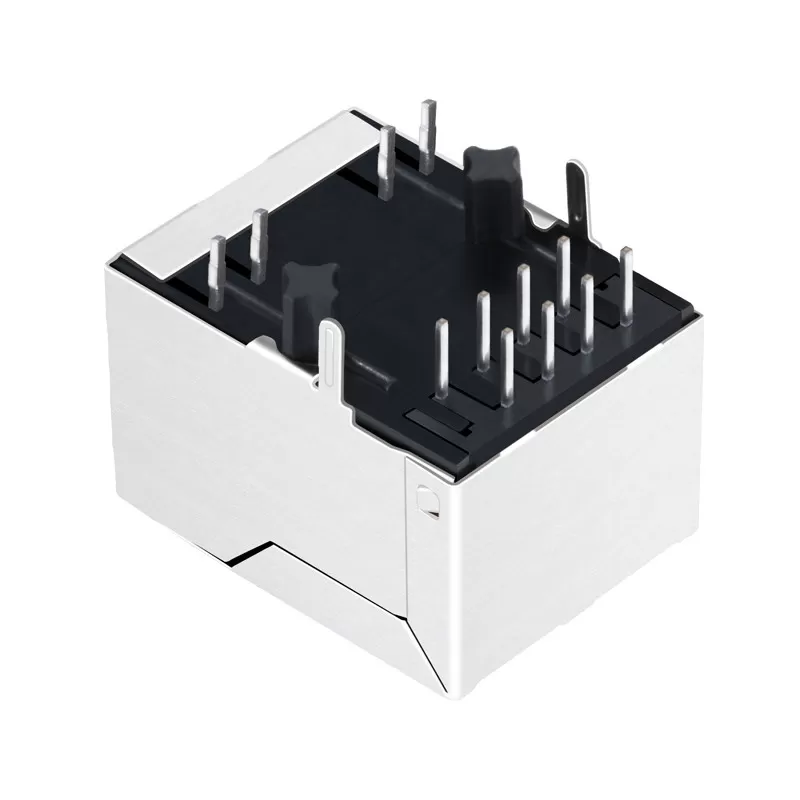 RJLB-055TA1 1 Port Tab Down Ethernet Cable Connector RJ45 Modular Jack LPJ4012FDNL
