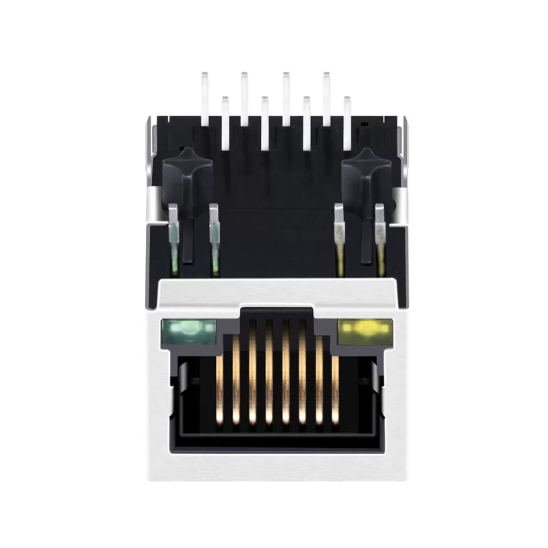 RJLB-055TA1 1 Port Tab Down Ethernet Cable Connector RJ45 Modular Jack LPJ4012FDNL