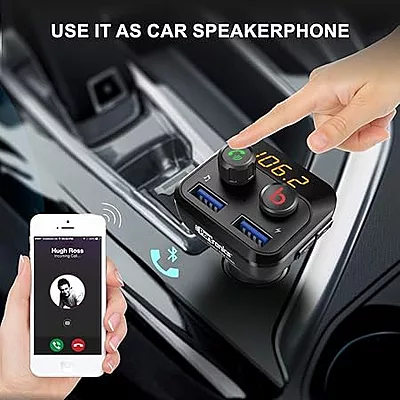 Portronics Auto 10 POR 320 Car Bluetooth Device with Car Charger  (Black)