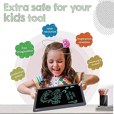 Portronics Ruffpad 15 Re-Writable LCD Screen 38.1cm (15-inch) Writing Pad for Drawing, Playing, Handwriting Gifts for Kids & Adults Portronics Ruffpad 15 Re-Writable LCD Screen 38.1cm (15-inch) Writing Pad for Drawing, Playing, Handwriting Gifts for Kids & Adults
