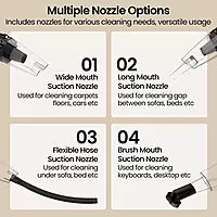 Portronics Mopcop Rechargeable Handheld Vacuum Cleaner for Home & Car (Black)
