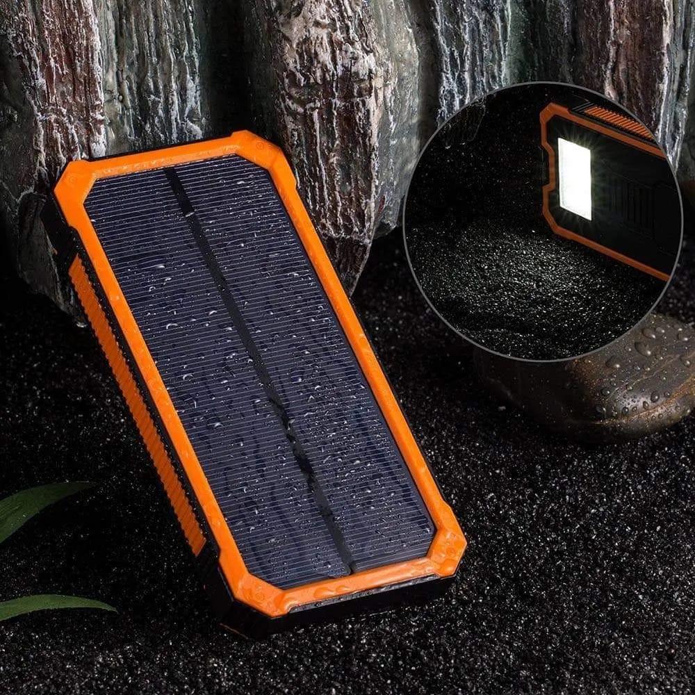 LED Dual USB Ports Solar Panel Power Backup 10000mah LED Dual USB Ports Solar Panel Power Backup 10000mah