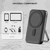 Champion 10000mAh Magnetic Wireless Power Bank With stand – PD Fast Charging for iPhone & Android Champion 10000mAh Magnetic Wireless Power Bank With stand – PD Fast Charging for iPhone & Android