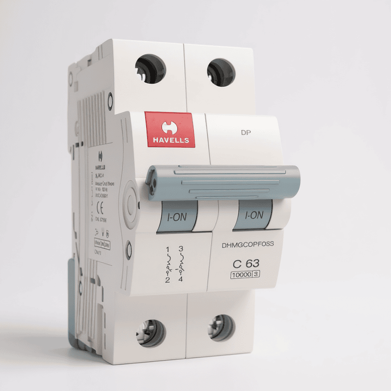 Havells 63A 2-Pole AC MCB – (C-Curve)