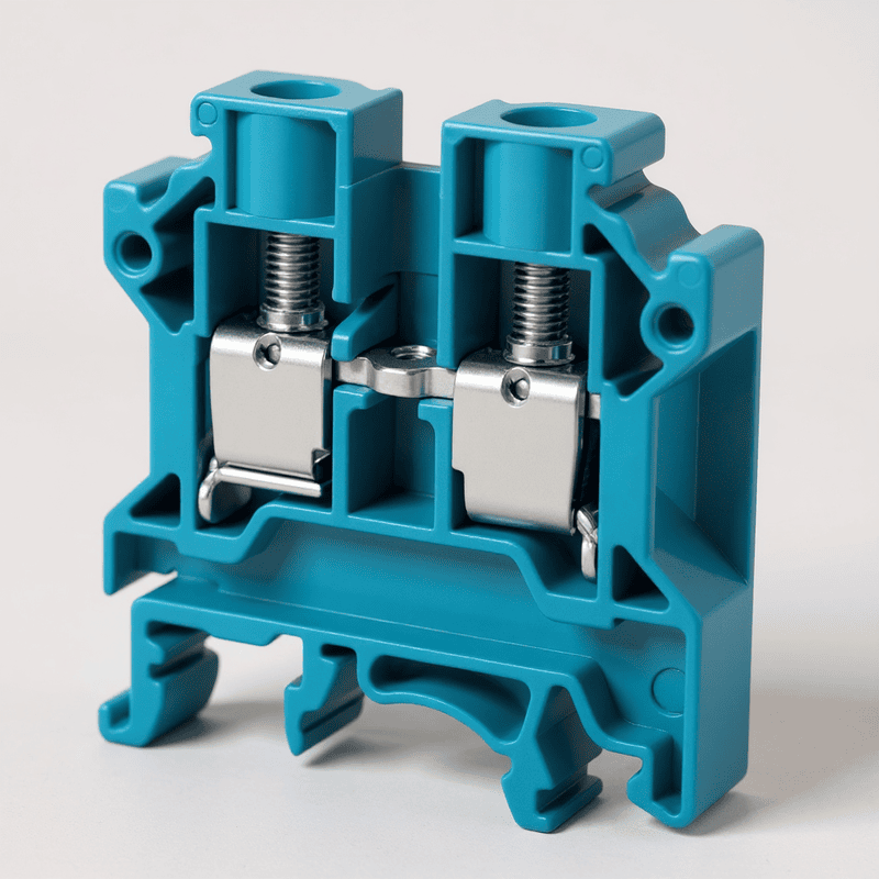 25 sqmm TERMINAL BLOCK POLYMIDE BLUE WITH END PLATE-FTS25P