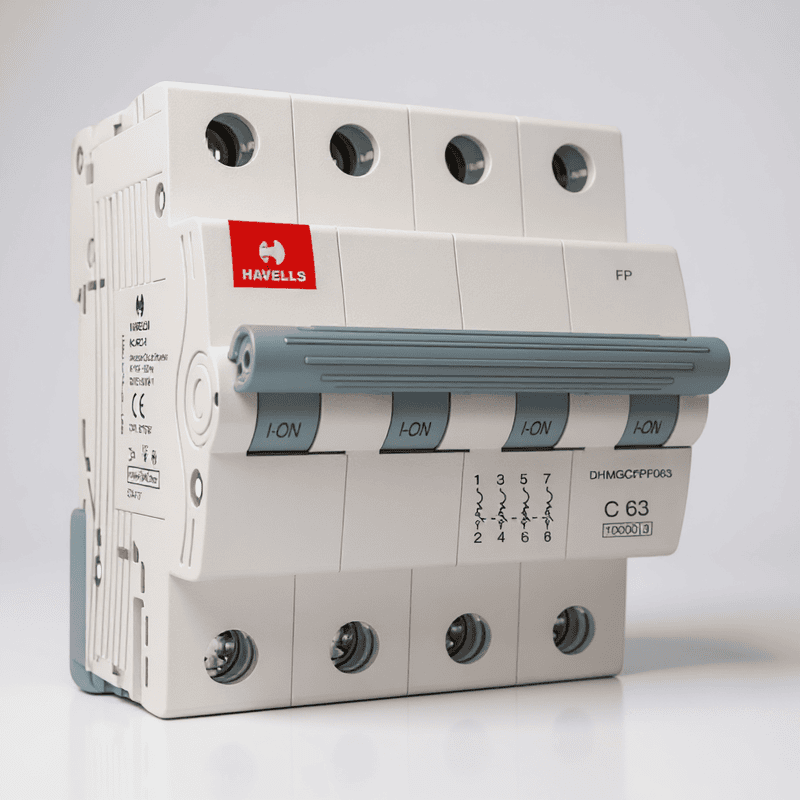 Havells 63A 4-Pole AC MCB β (C-Curve)