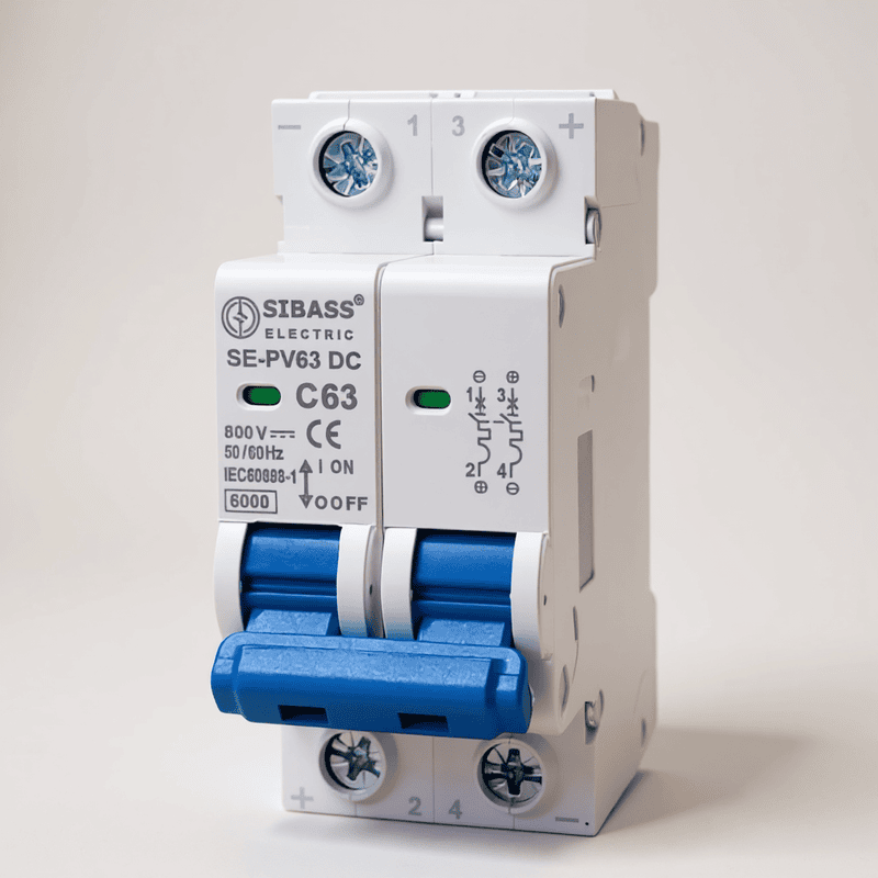 Sibass 63A 2-Pole DC MCB – 500V