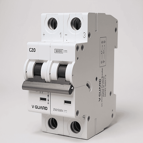 V-Guard 32A 2-Pole DC MCB – 500V Solar Application