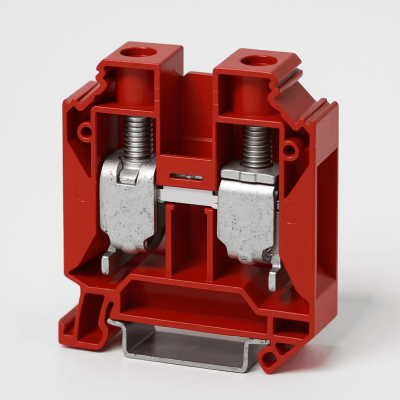 25 sqmm TERMINAL BLOCK POLYMIDE RED WITH END PLATE-FTS25P