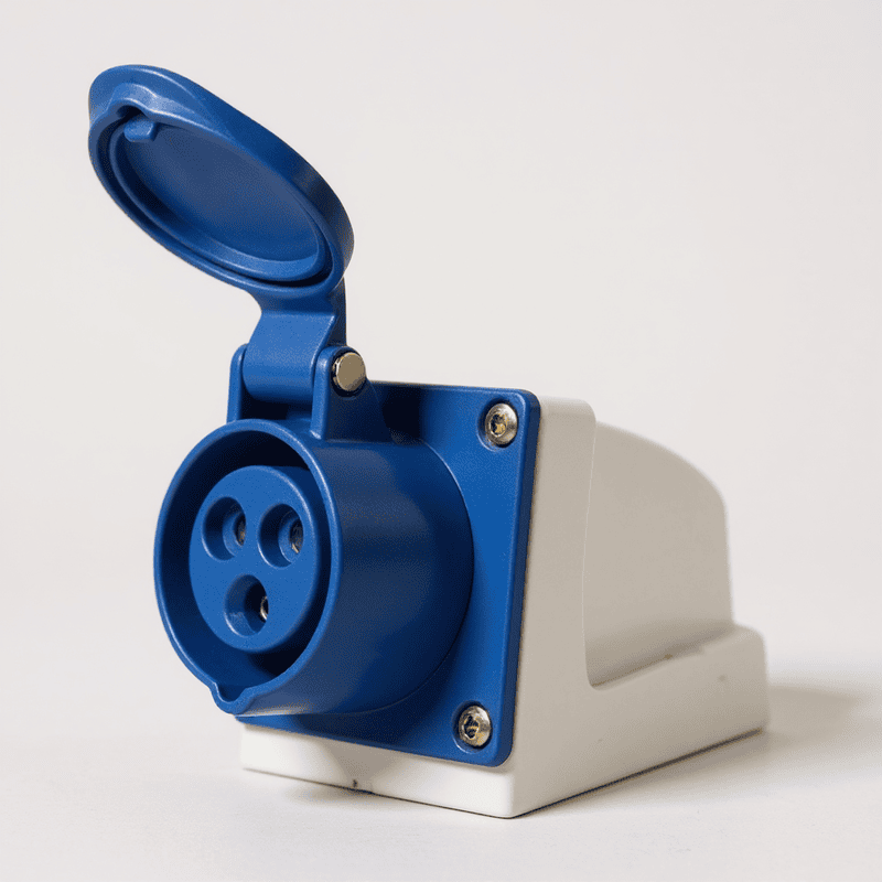 16A Industrial Wall Mount Type Socket - 3 Pin