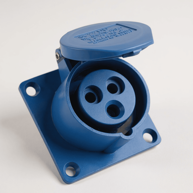 16A Industrial Panel Mount Type Socket - 3 Pin