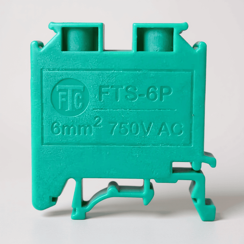 32 Amp 6 mm² Polymide Terminal Block Green | FTS-6PC