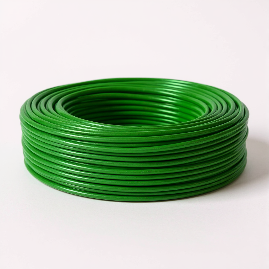 10 sq.mm Cable GREEN | FR PVC Insulated Copper Wire | Single Core Multi-Strand