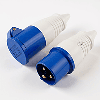 16A Industrial Straight Plug & Socket Set Straight - 3 Pin