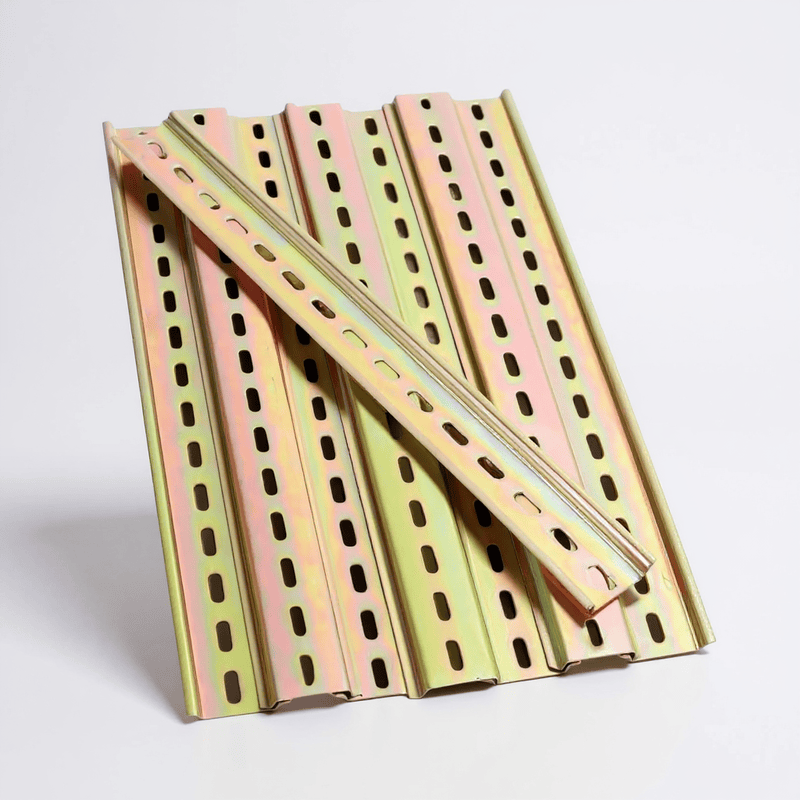 DIN Mounting Rails – 35mm Slotted Iron Rails | Industrial Electrical Panel Accessories | 50 Centimeter x 1 qty | Pack Of 1