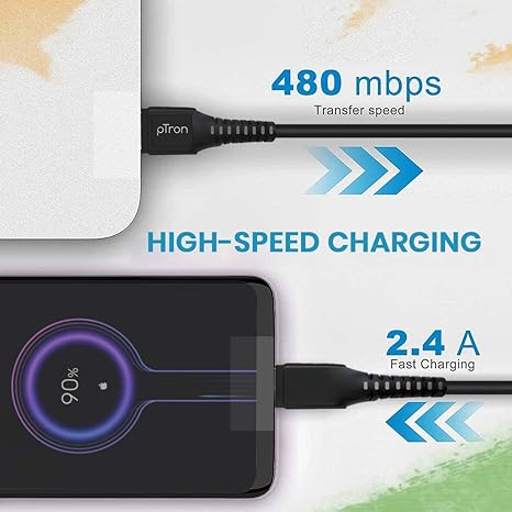 Ptron Solero T241 Single Pin Type C Data / Charging Cable (1 m) Ptron Solero T241 Single Pin Type C Data / Charging Cable (1 m)
