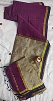 Bengal Handloom Purple colour Saree