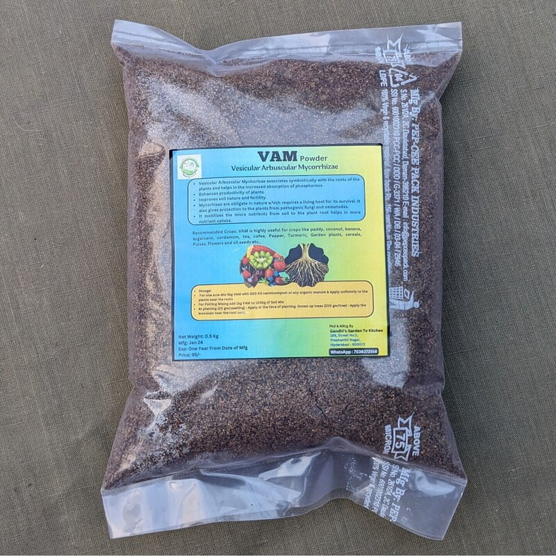 500gms VAM (Vesicular Arbuscular Mycorrhiza) Root Growth Booster & Essential Fertilizer for all Plants | Soil Enhancer 500gms VAM (Vesicular Arbuscular Mycorrhiza) Root Growth Booster & Essential Fertilizer for all Plants | Soil Enhancer