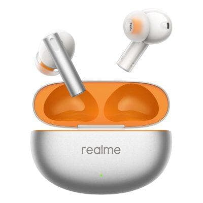 Realme Buds Air 6 TWS Earbuds – 12.4mm Driver, 50dB ANC, 40H Playtime, IP55, Bluetooth V5.3 (Flame Silver Realme Buds Air 6 TWS Earbuds – 12.4mm Driver, 50dB ANC, 40H Playtime, IP55, Bluetooth V5.3 (Flame Silver