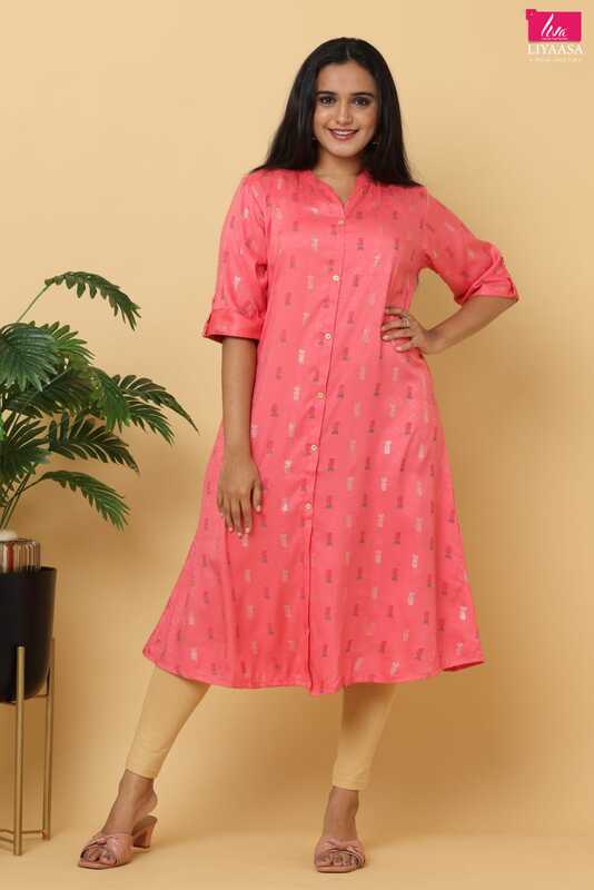 Gold mix n match printed aline kurtha (Pack of all sizes)