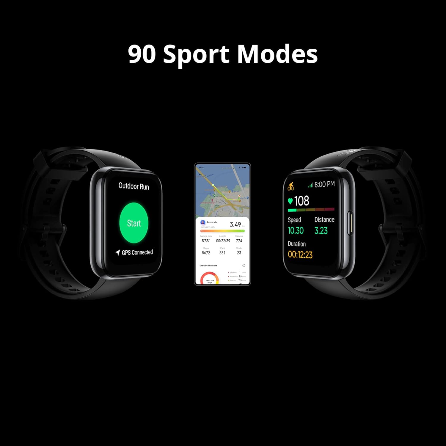 realme Smart Watch 2 Pro | HD Touchscreen, GPS, 14-Day Battery, SpO2 Monitoring (Black)