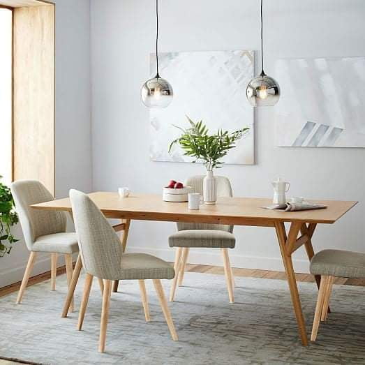 VIKINTERIO Luxurious Four Seater Dining Set with 4 Chair in Pine Wood VIKINTERIO Luxurious Four Seater Dining Set with 4 Chair in Pine Wood