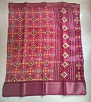 COTTON SAREE ZARI BORDER WITH BLOUSE - RED