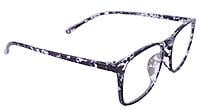 Soigné Unisex Square Large Spectacle Frame. Transparent& Black Soigné Unisex Square Large Spectacle Frame. Transparent& Black