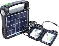 Solar Light + 2 Bulb + Mobile Charging Cable 6 hrs with Fan