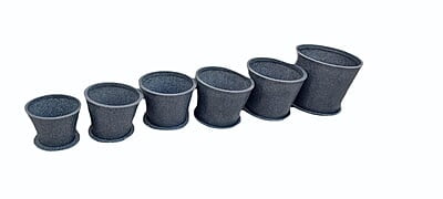 Round with Plate Flower Pot - Small