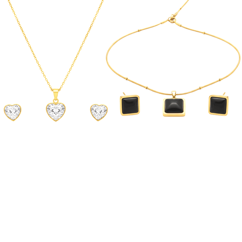 KAYYA21 Elegant Gold-Plated Jewelry Set – Stainless Steel