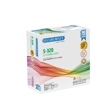 Securenet 2+1 Coaxial CCTV Cable 90 Yard ( S-320) Securenet 2+1 Coaxial CCTV Cable 90 Yard ( S-320)