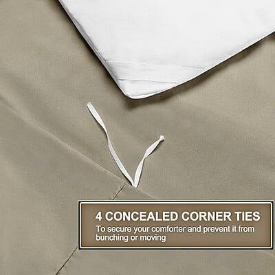 Duvet / Comforter Cover Microfiber 300 TC Plain Ultra soft - Taupe
