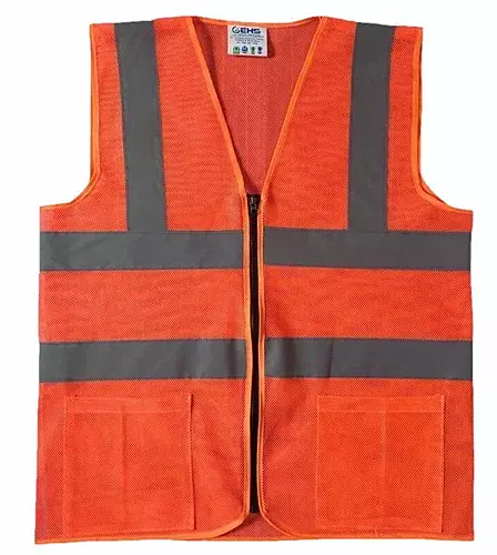 ISAFE ORANGE REFELCTIVE JACKET FOR CONSTRUCTION