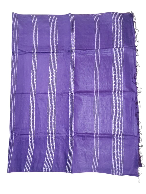 Purple Woven Kota Silk Saree with Running Blouse