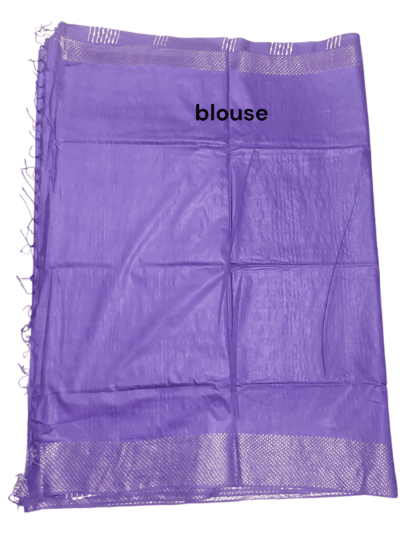 Purple Woven Kota Silk Saree with Running Blouse