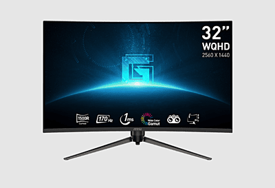 MSI 31.5" 2K Curved Gaming Monitor ,170Hz, 1ms, Adaptive Sync ,G32CQ5P MSI 31.5" 2K Curved Gaming Monitor ,170Hz, 1ms, Adaptive Sync ,G32CQ5P
