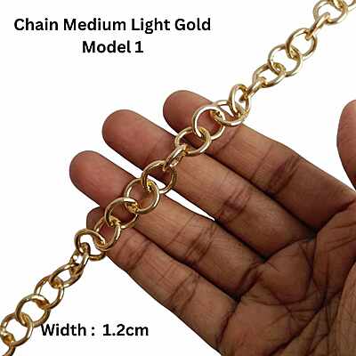 Bag Chain Assorted Medium- Light Gold- Without hook