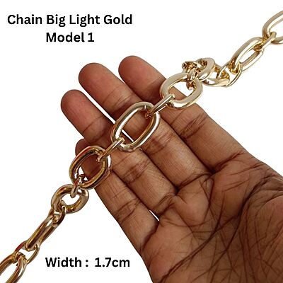 Bag Chain Assorted Big- Light Gold- Without hook