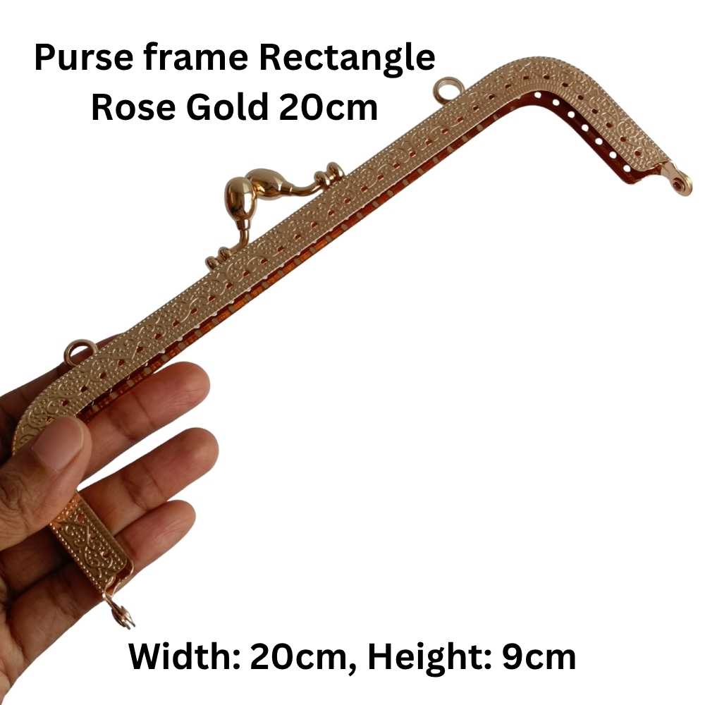 Purse frame Rectangle Rose Gold